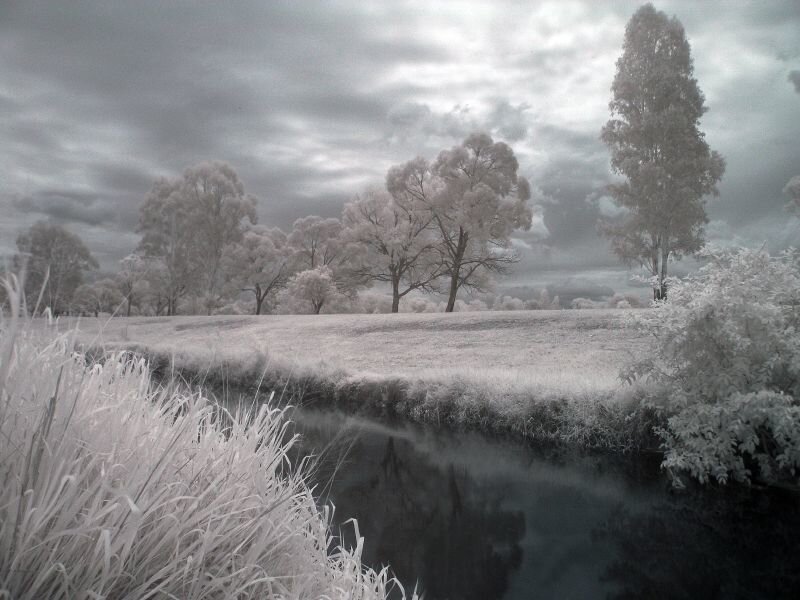 Infrared Landscape with River