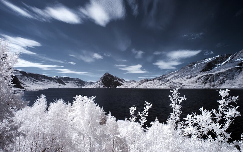 Infrared Mountain Lake