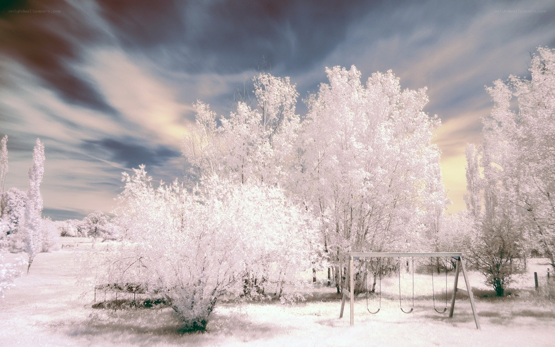 Infrared playground scene