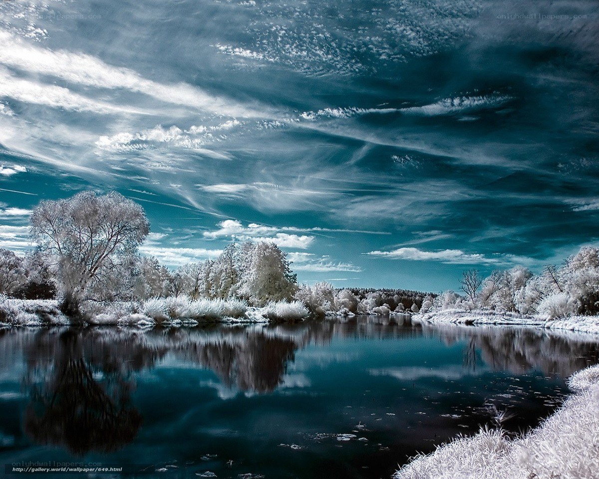 Infrared River Landscape
