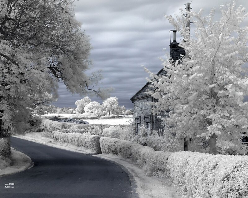Infrared rural landscape