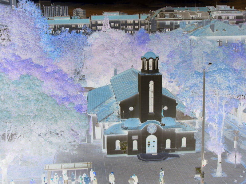 Infrared view of a church