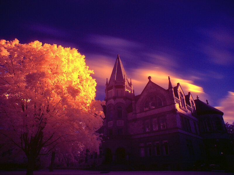 Infrared view of historic building