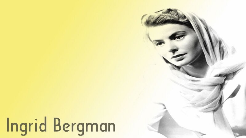 Ingrid Bergman Portrait — Yellow, Dramatic