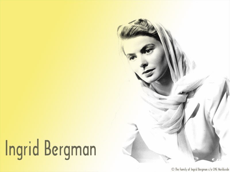 Ingrid Bergman Portrait — Yellow
