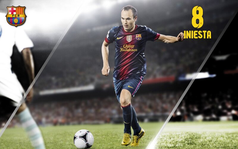 Iniesta in FC Barcelona kit