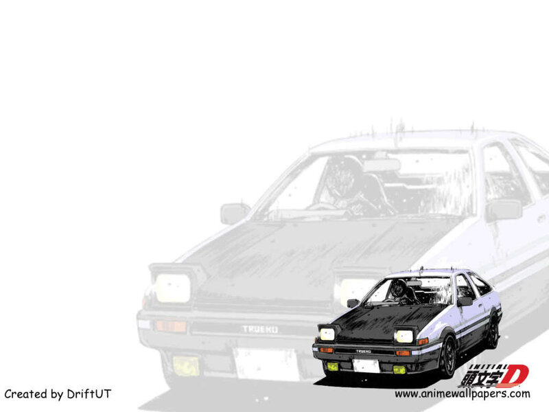 Initial D drift car illustration