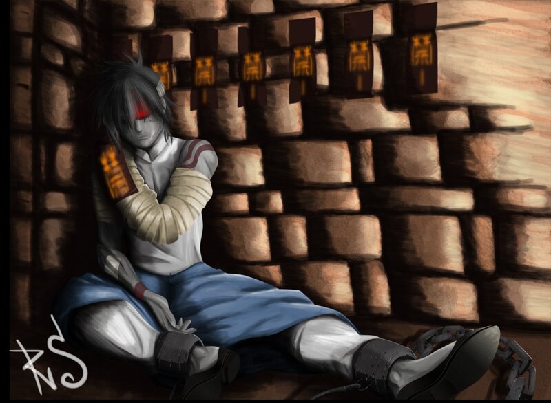 Injured Anime Character — Brown, Dramatic