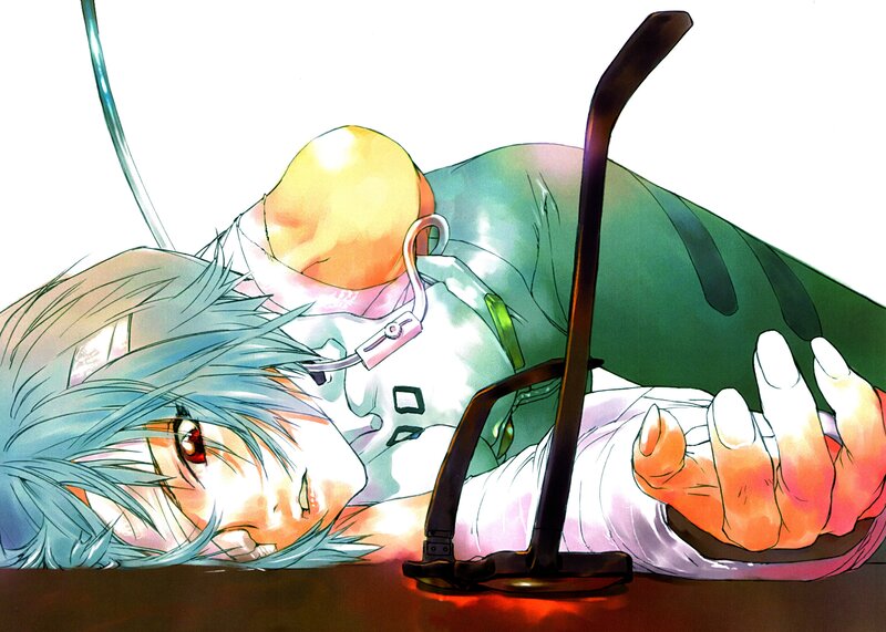 Injured anime character on floor