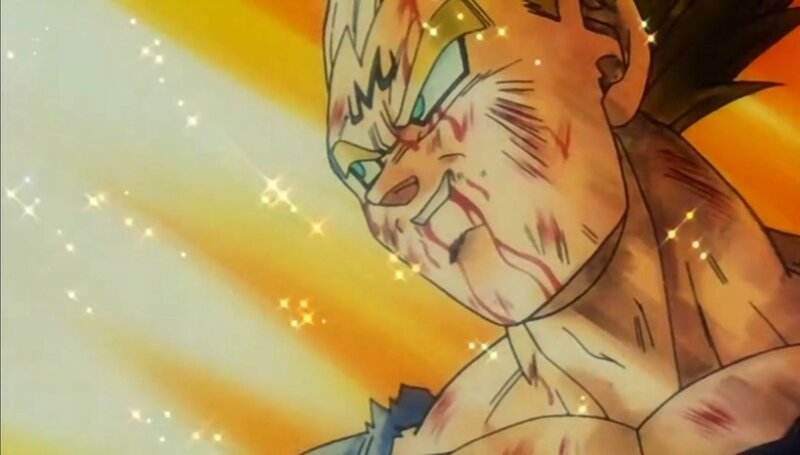 Injured Anime Character — Yellow, Dramatic, Energy Aura