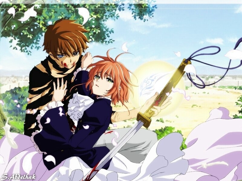 Injured Anime Couple — Purple