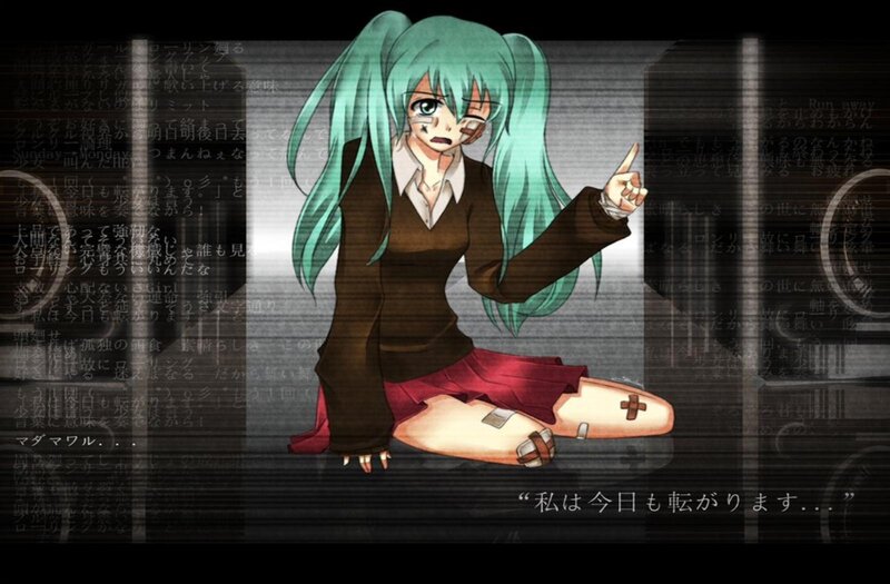 Injured Anime Girl — Green