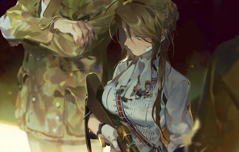 Injured Anime Girl — White