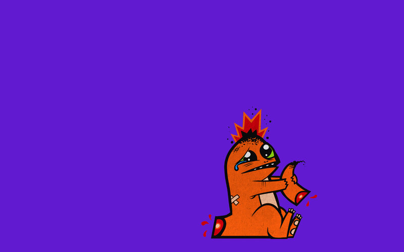 injured cartoon dinosaur
