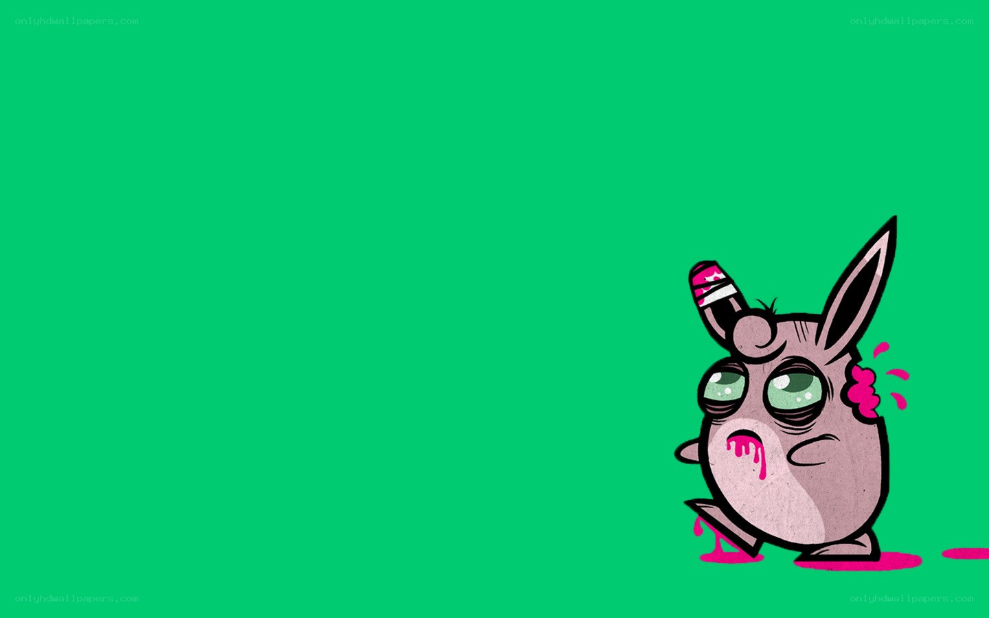 injured cartoon rabbit