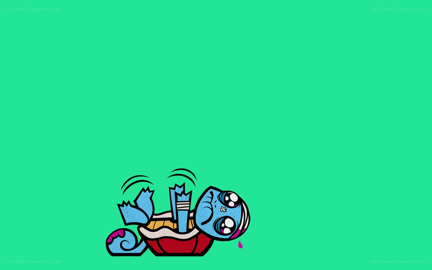 injured cartoon turtle