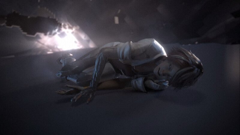Injured Character Lying Down — Gray