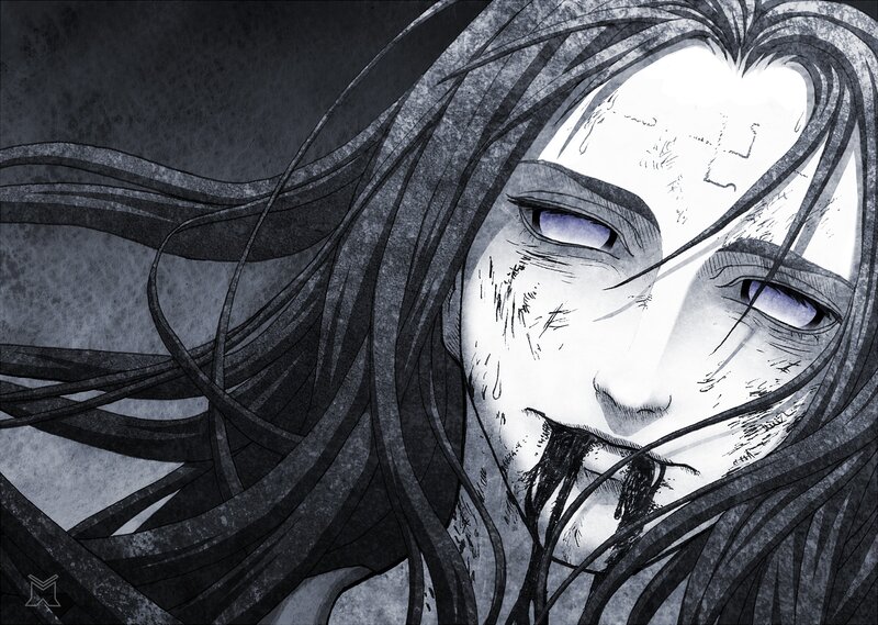 Injured Character with Long Hair