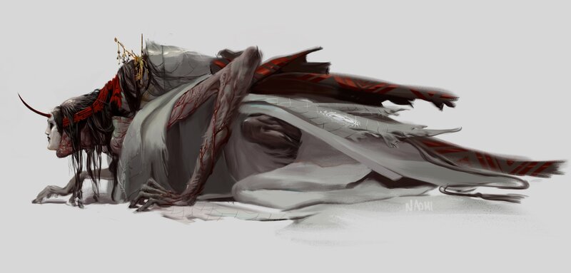 Injured Creature with Horns