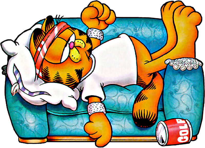 Injured Garfield on Couch