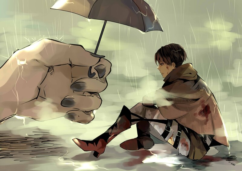 Injured Soldier in Rain — Brown