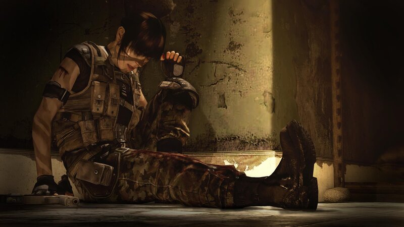 Injured Soldier Sitting