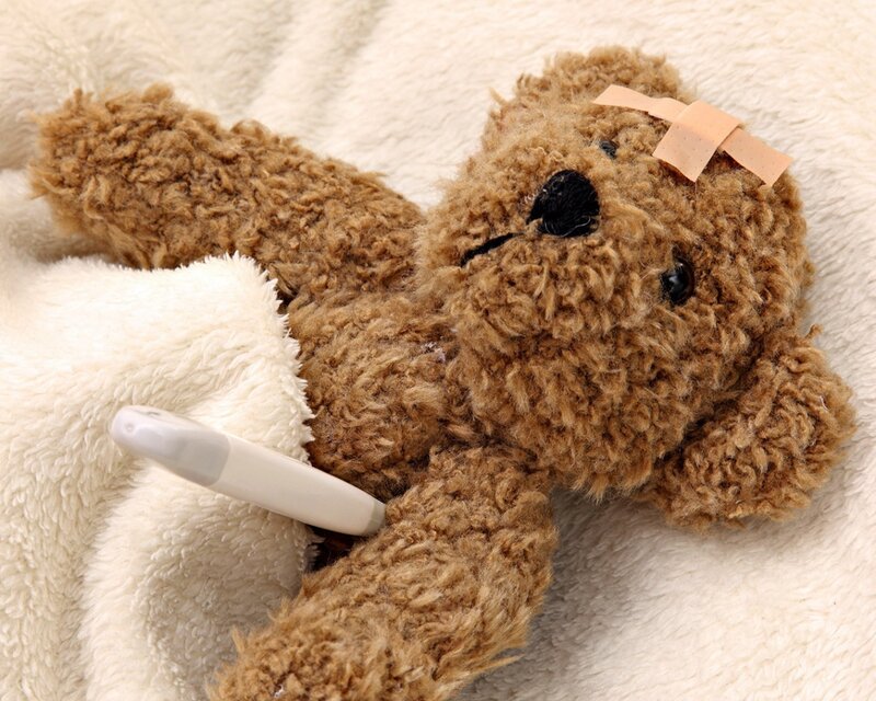 Injured Teddy Bear — Brown, Calm, Photograph