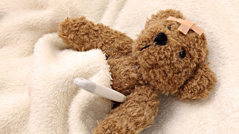 Injured Teddy Bear — Brown, Somber