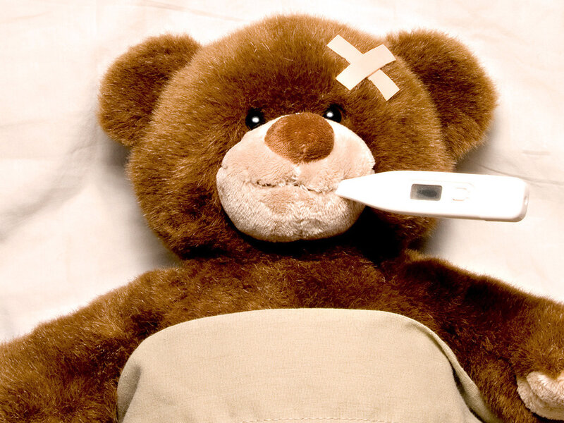 Injured Teddy Bear — Brown
