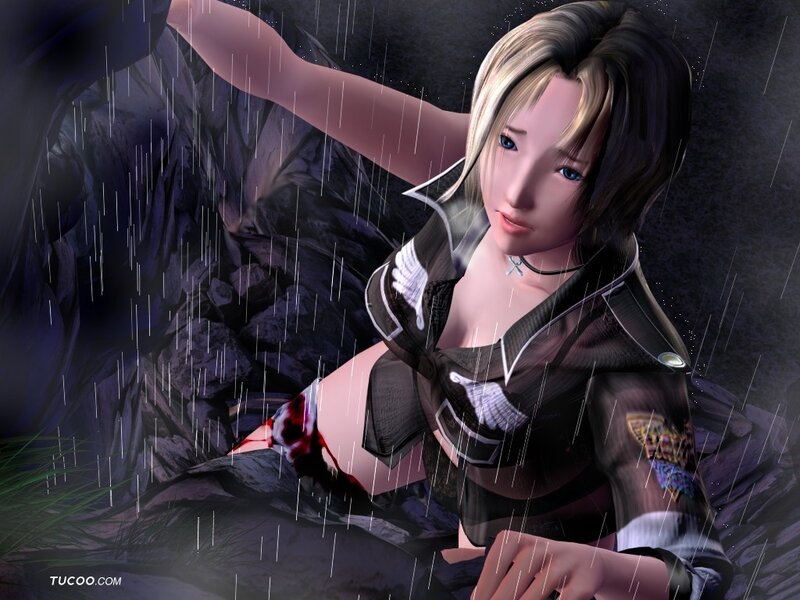 Injured Woman in Rain