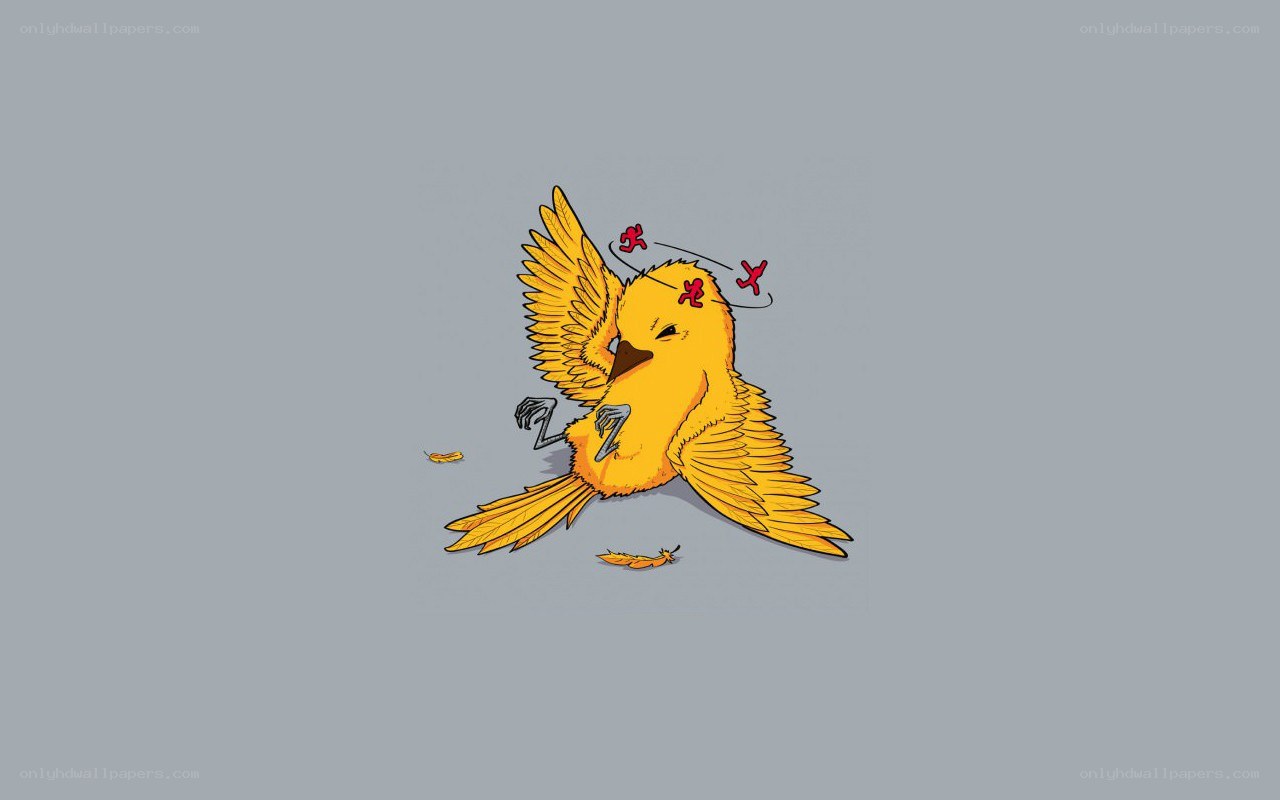 injured yellow bird