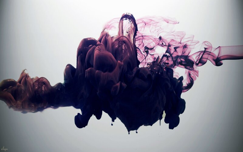 ink cloud in water