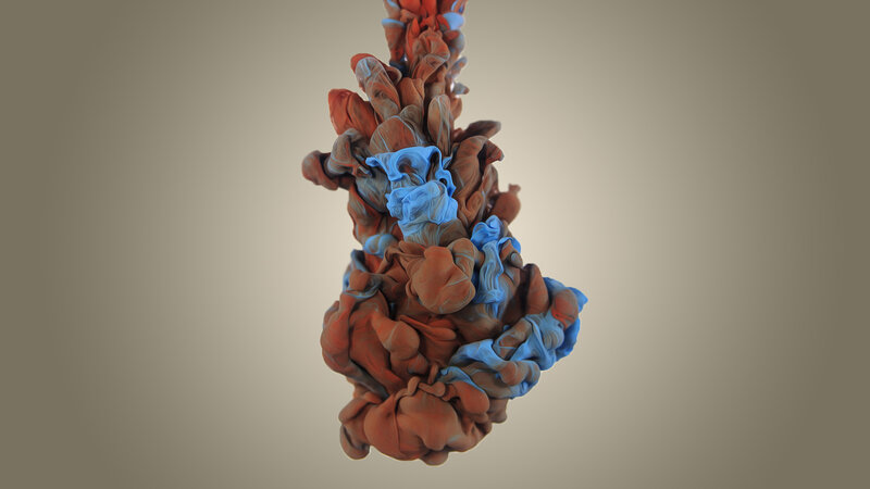 Ink Cloud in Water — Brown
