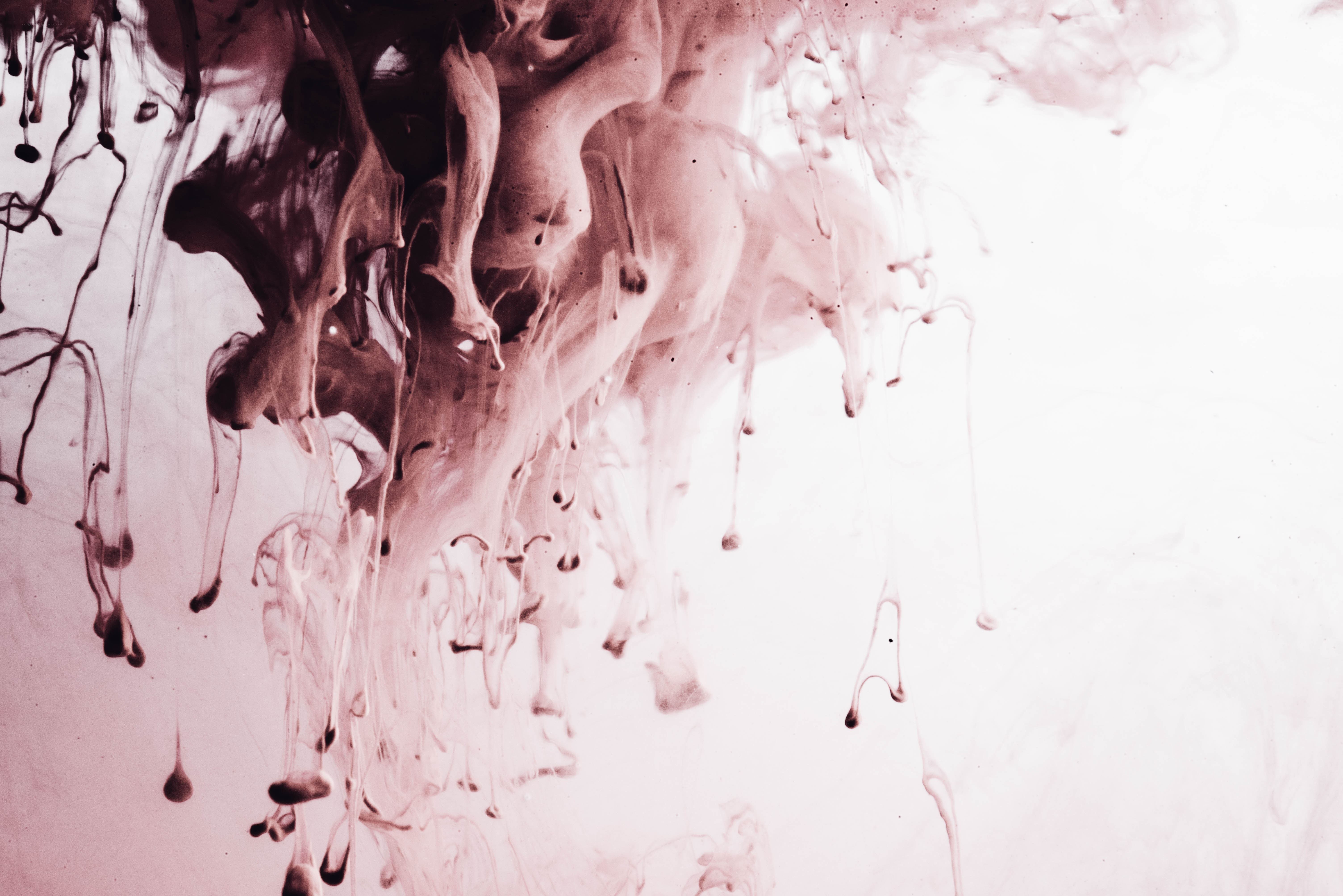 ink dispersing in liquid