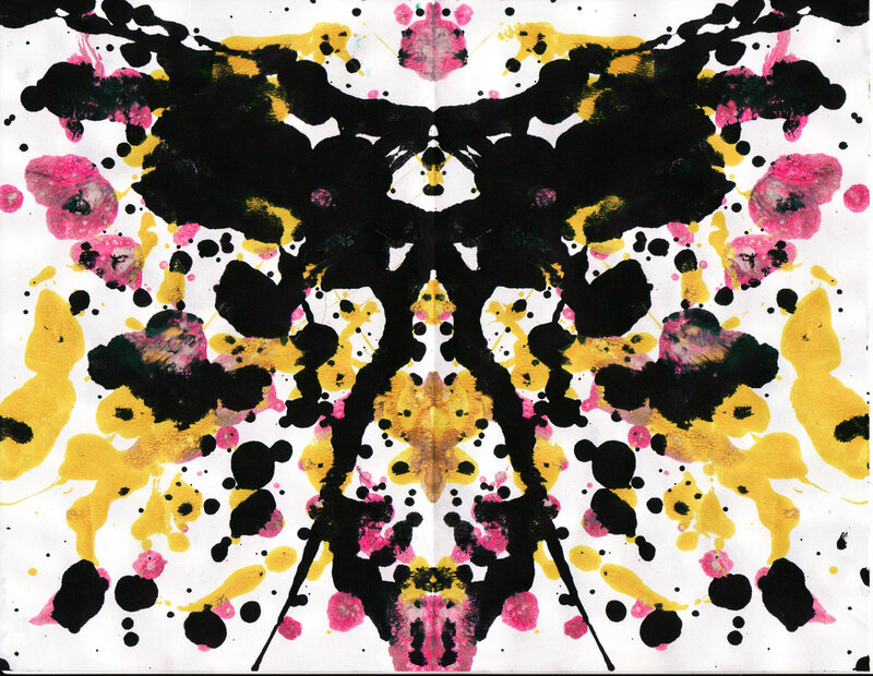 Inkblot Pattern — Black, Symmetrical