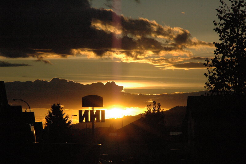 Inn Sign at Sunset
