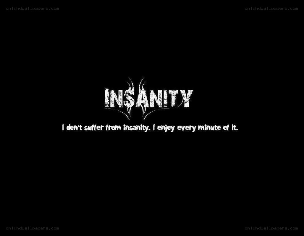 insanity text graphic