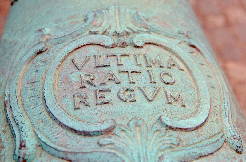 inscribed cannon barrel