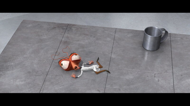 insect character lying on floor