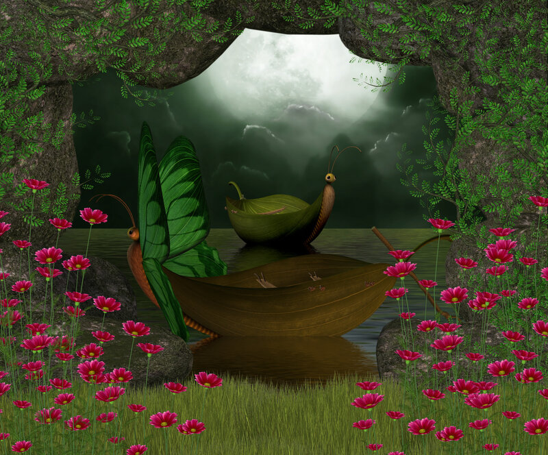 Insect-like Creatures in Boats