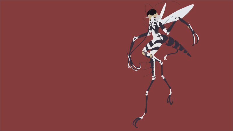 Insectoid Humanoid Figure — Red