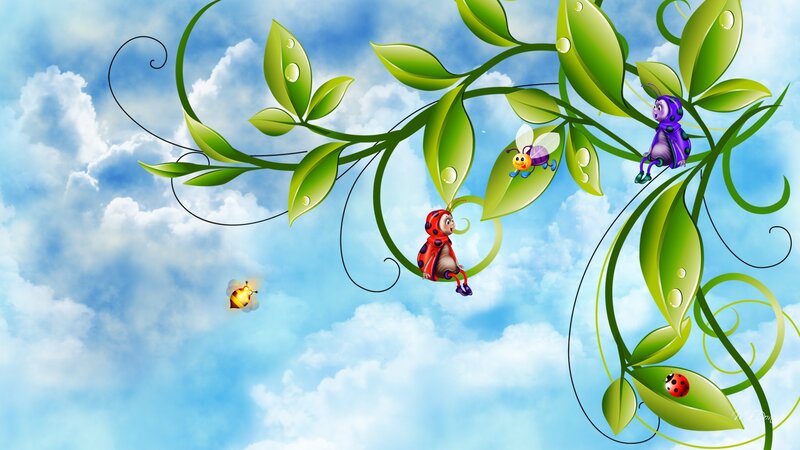Insects on a Vine