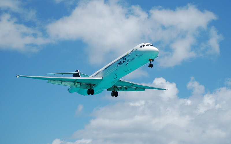 Insel Air aircraft in flight