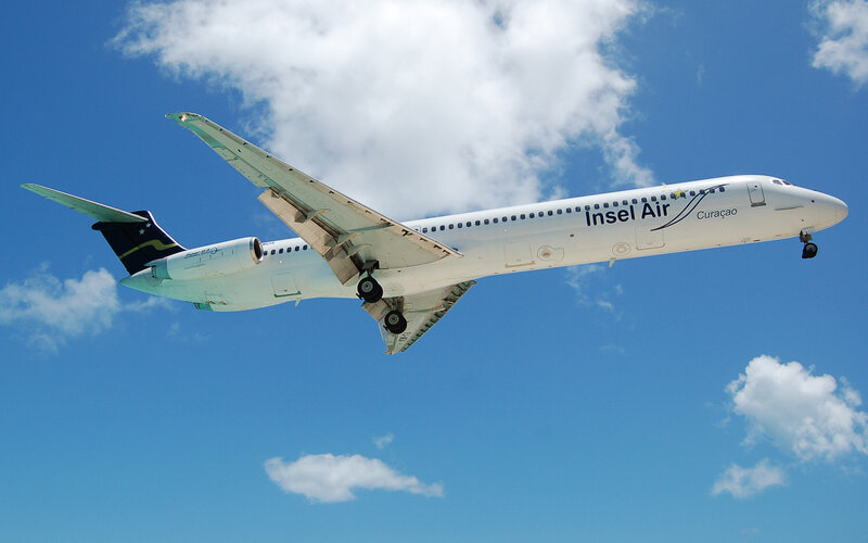 Insel Air aircraft in flight