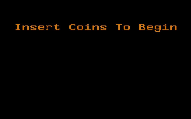 Insert Coins Screen — Black