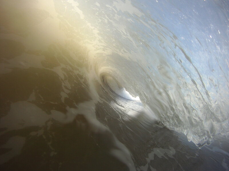 inside a crashing wave