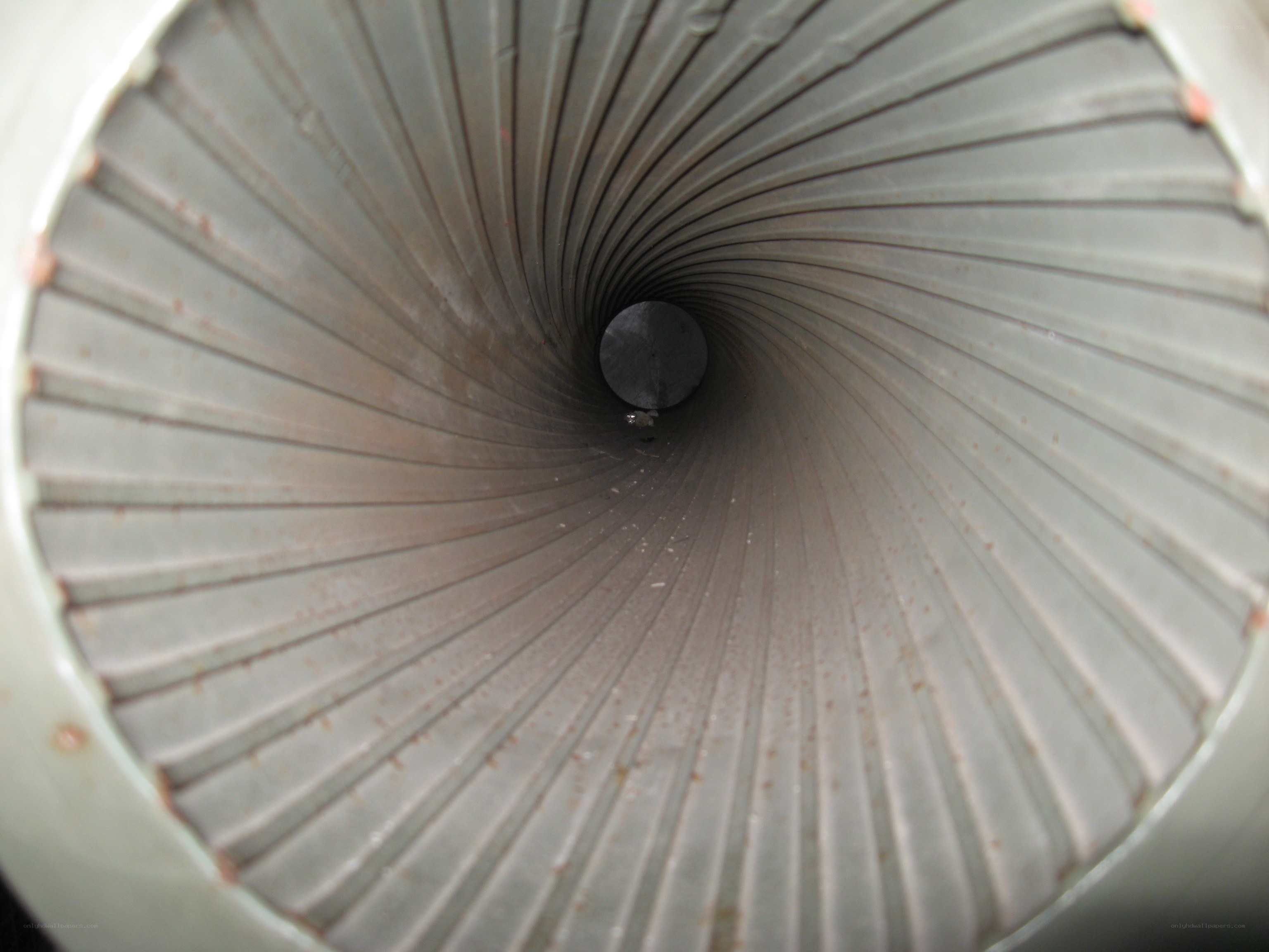 Inside a spiral duct