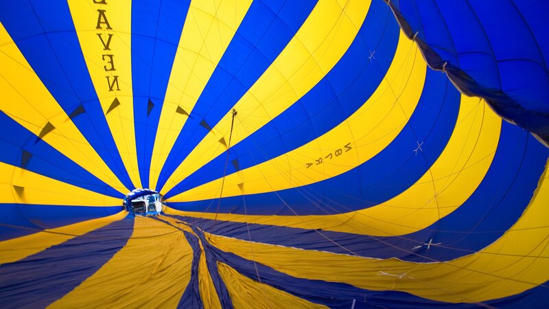 Inside Hot Air Balloon — Blue