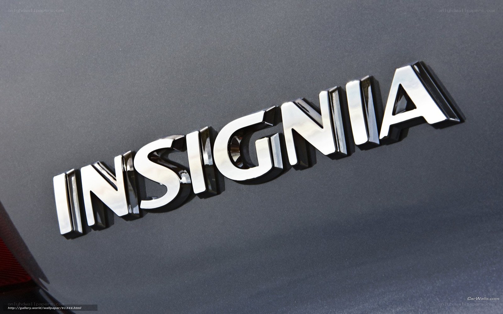 Insignia car badge close-up