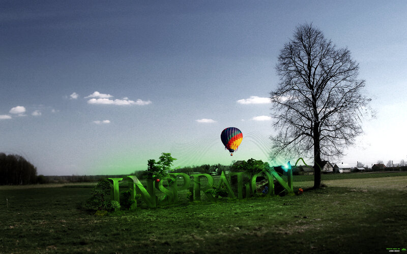 Inspiration in a green field